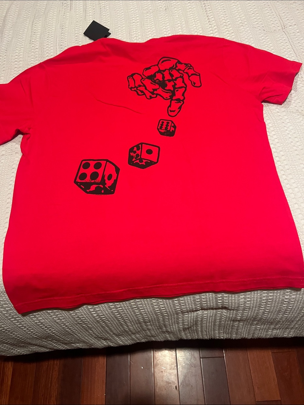 OVO Bright Red Short Sleeve Tee with Black Dice Graphic